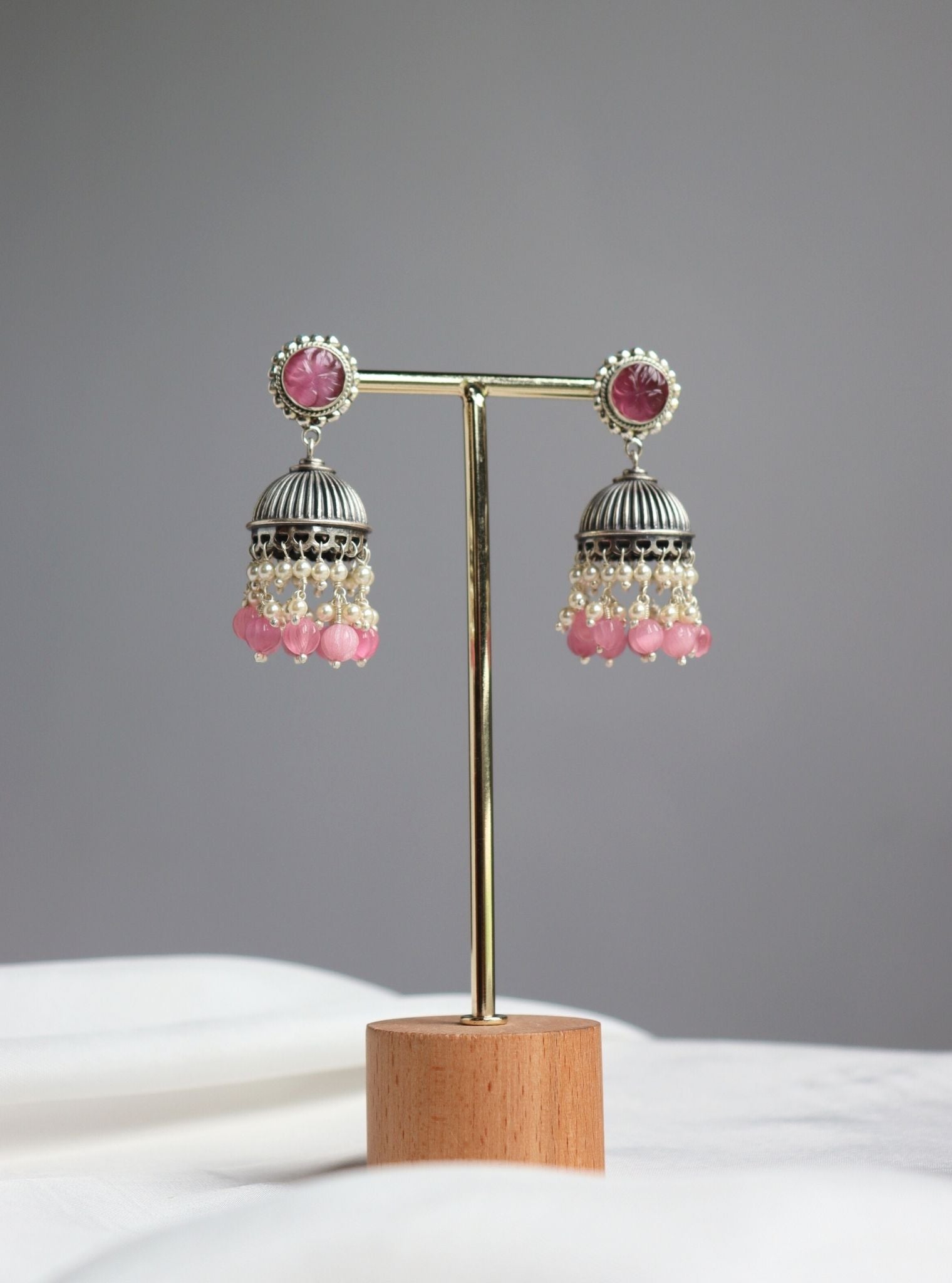 Jia Jhumka Pink