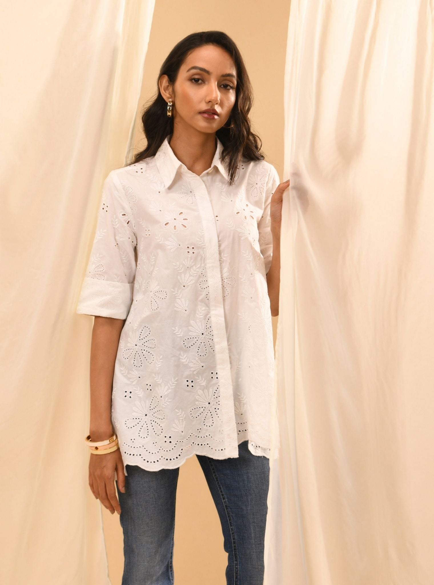 Mulmul Cotton Chiara White Shirt