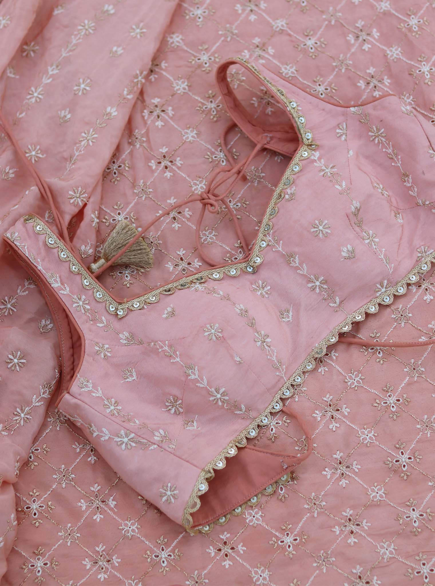 Mulmul Crepe Banni Pink Saree