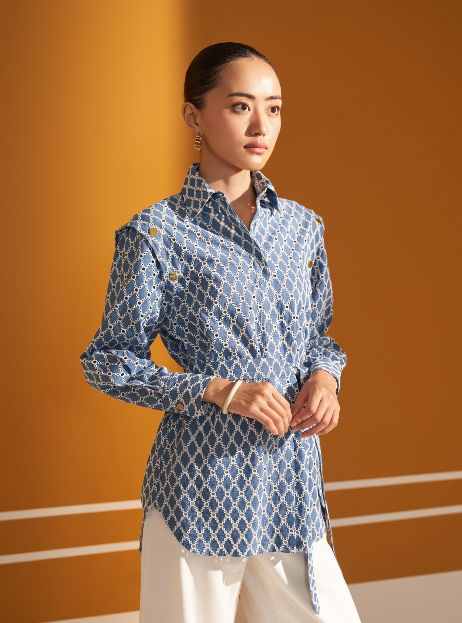 Mulmul Demin Margot Light Blue Shirt