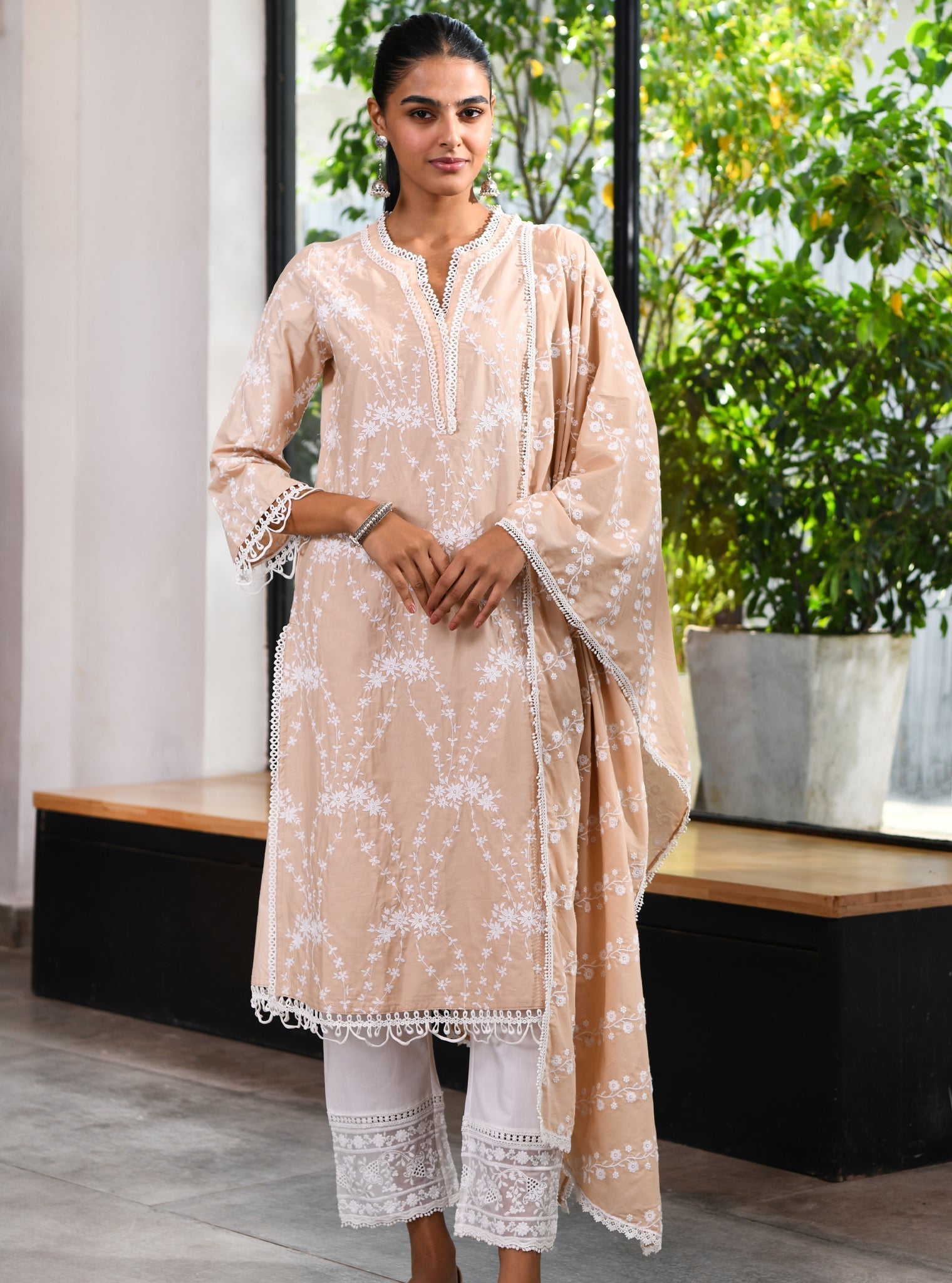 Mulmul Cotton Arki Beige Kurta