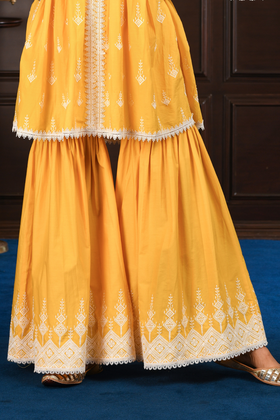 Mulmul Cotton ALAIA Kurta With ALAIA GARARA