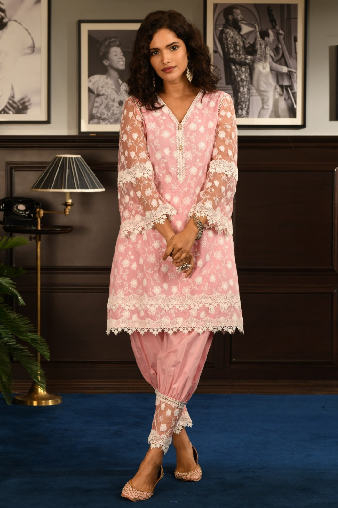 Mulmul Cotton ALEEZA Kurta With ALEEZA pyajama