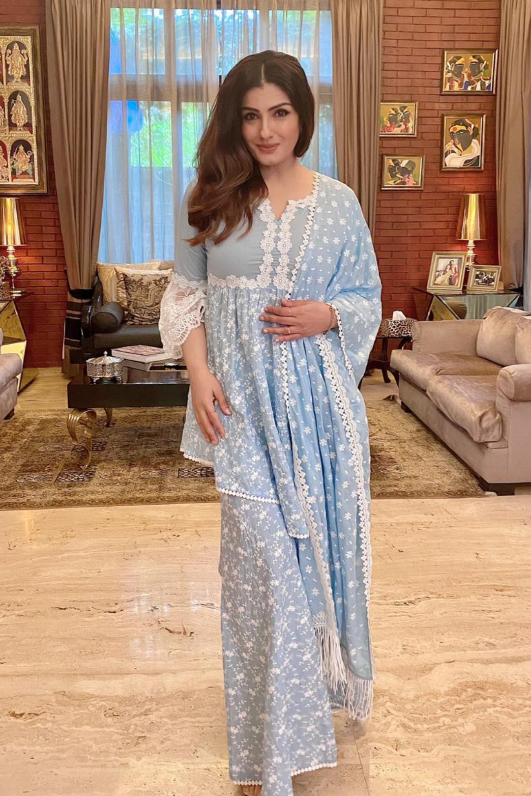 Mulmul Cotton Ariana Kurta With Ariana Sharara