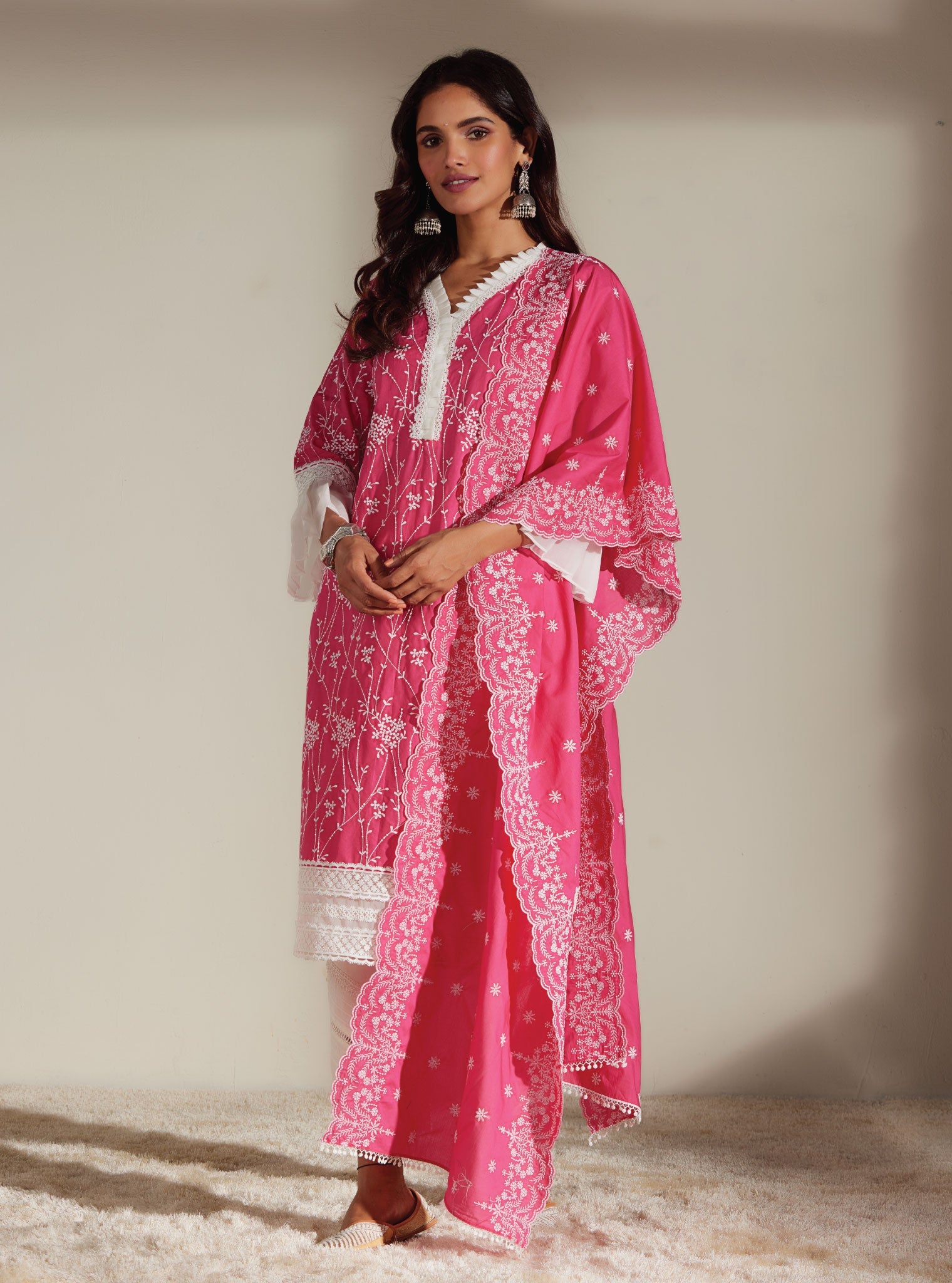 Mulmul Aria Pink Dupatta