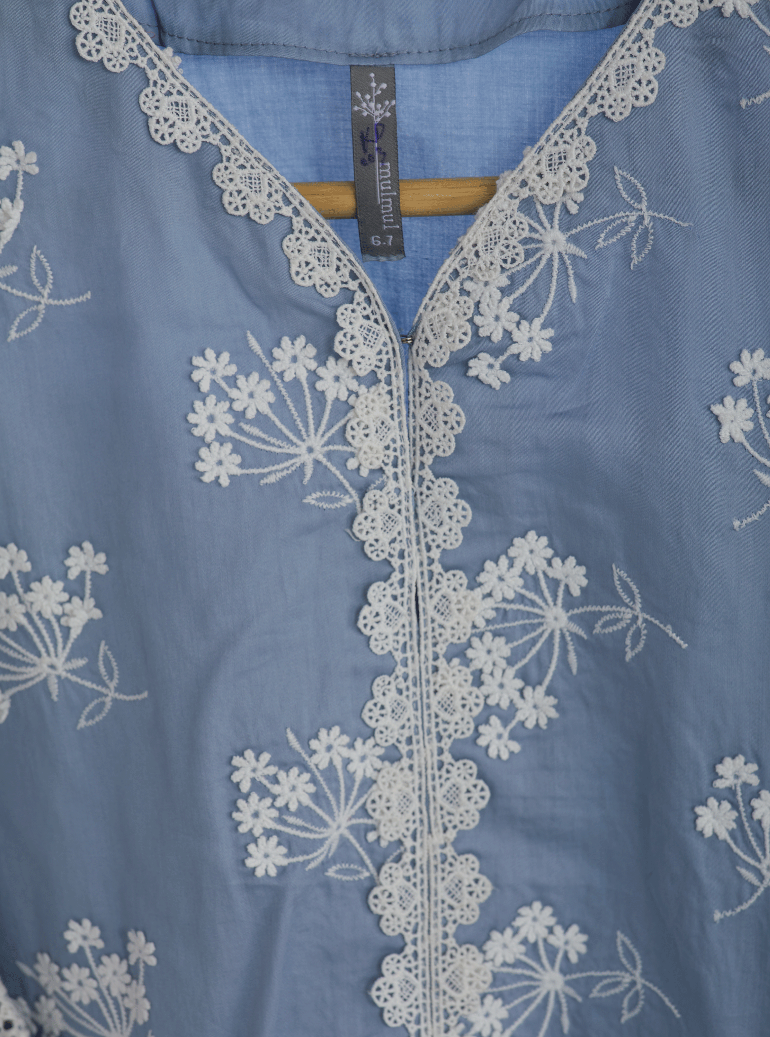 Mulmul Pima Ife Wedgewood Kurta With Ife Wedgewood Pant