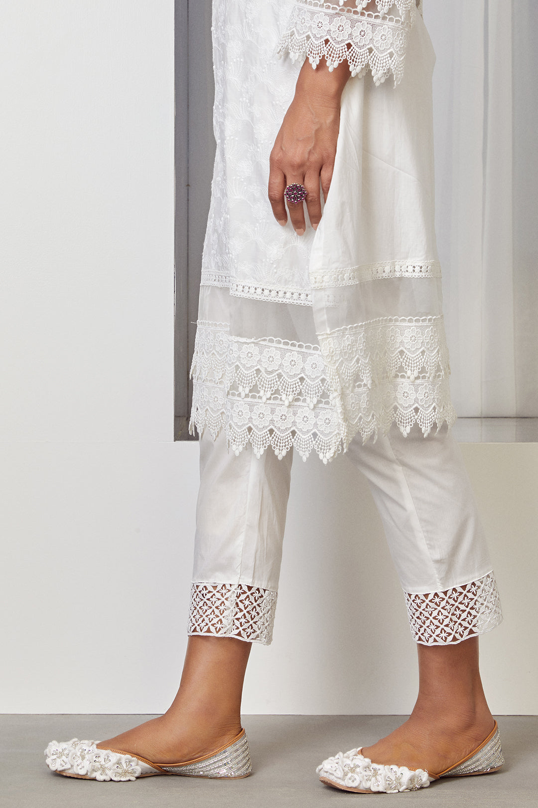 Ivy white kurta