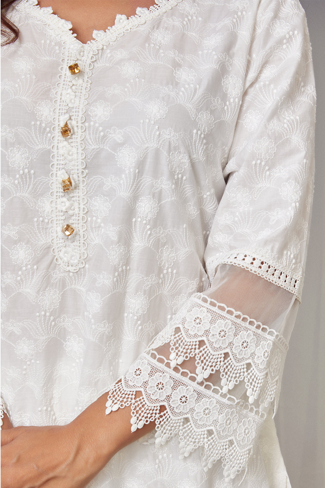 Ivy white kurta