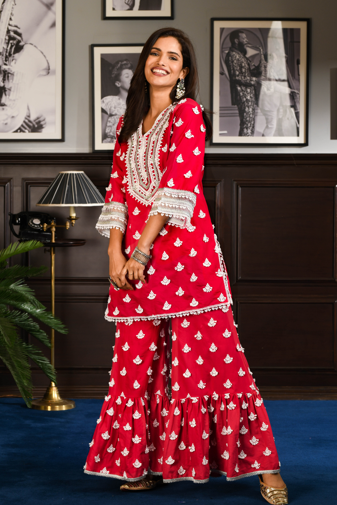 Pima Satin Jubilee Kurta With Jubilee Pyajama