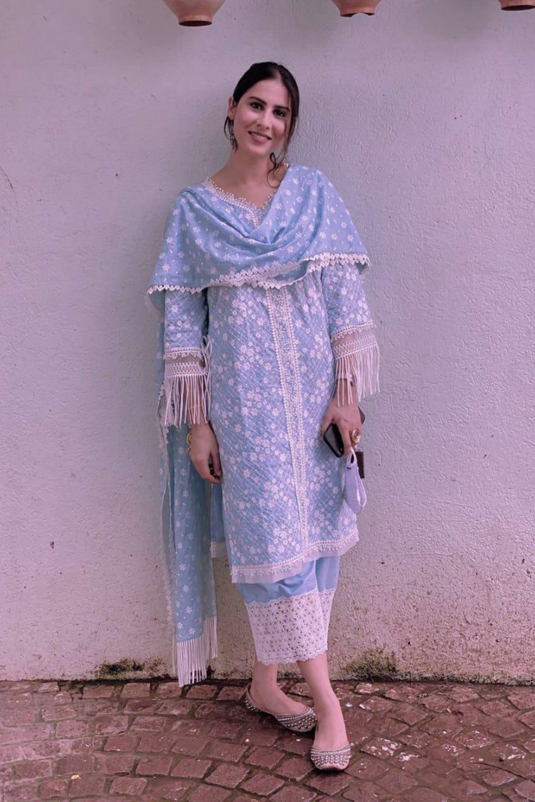 Mulmul Cotton Lina Kurta With Lina Palazzo