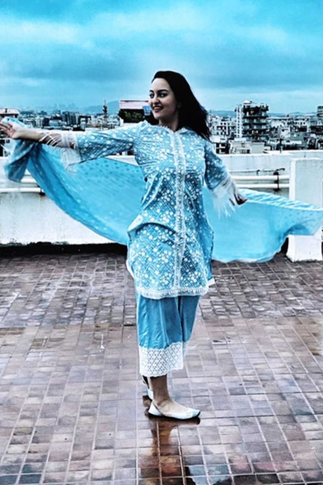 Mulmul Cotton Lina Kurta With Lina Palazzo