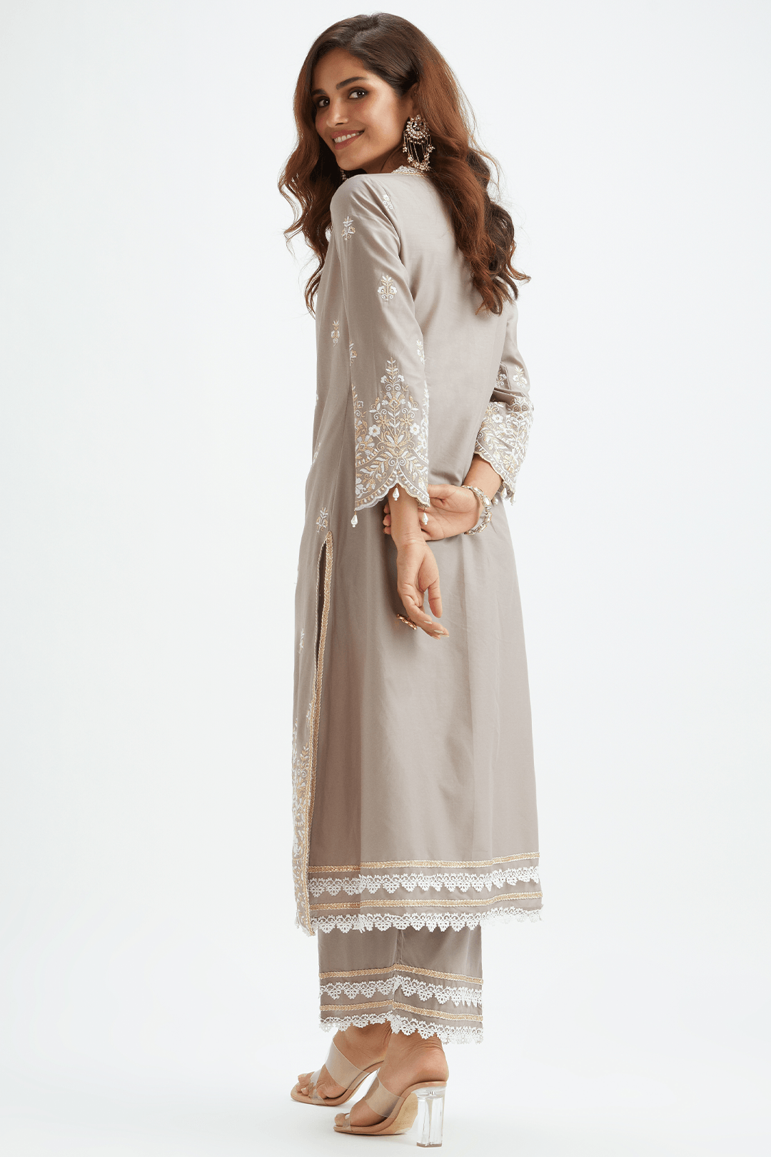 Swan Dark Grey Kurta