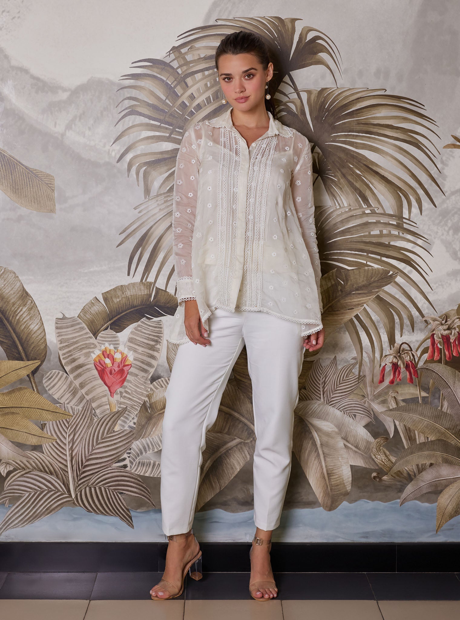 Mulmul Organza Adonis White Shirt