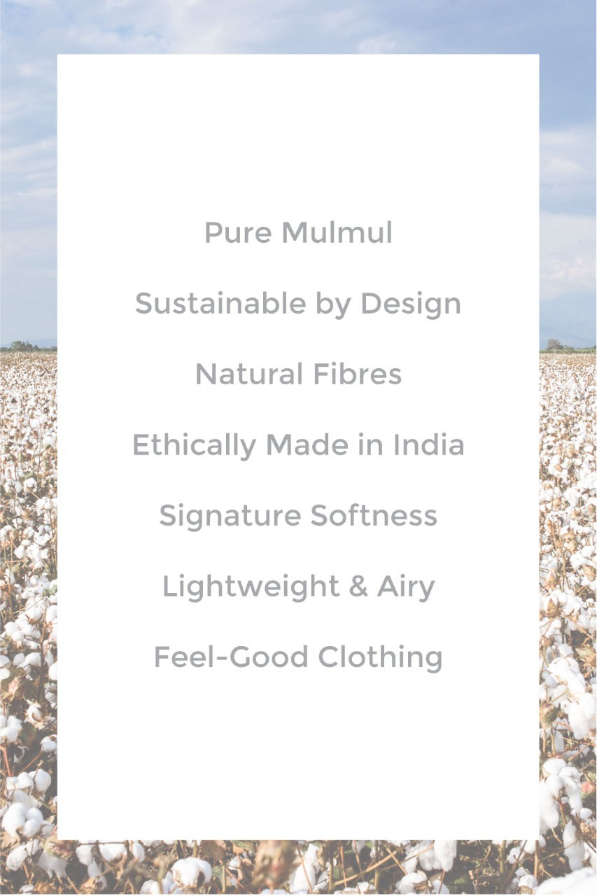 Mulmul Cotton Scallop Dhoti White