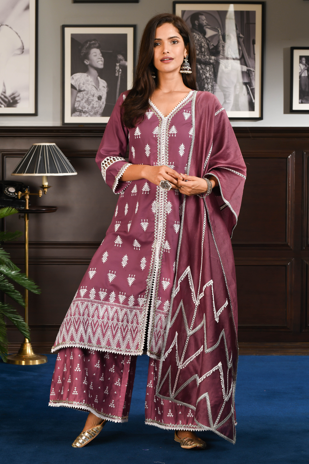 Pima Satin Nara Kurta With Nara Pyajama