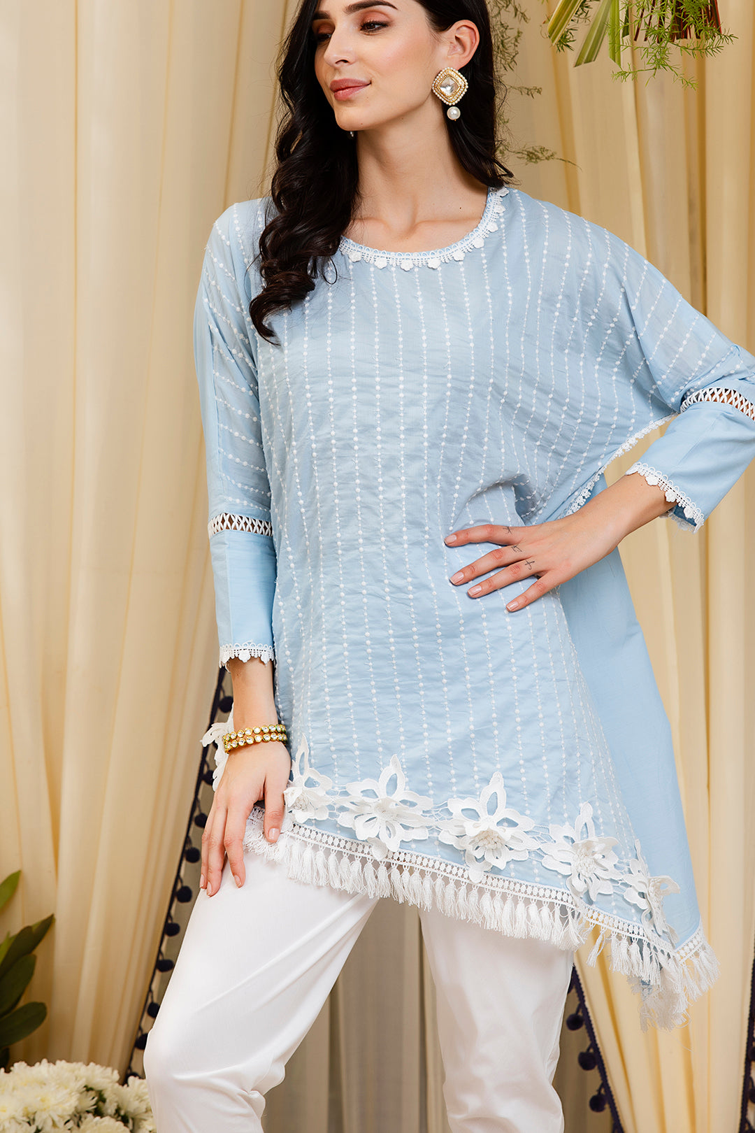 Peony Kurta Blue