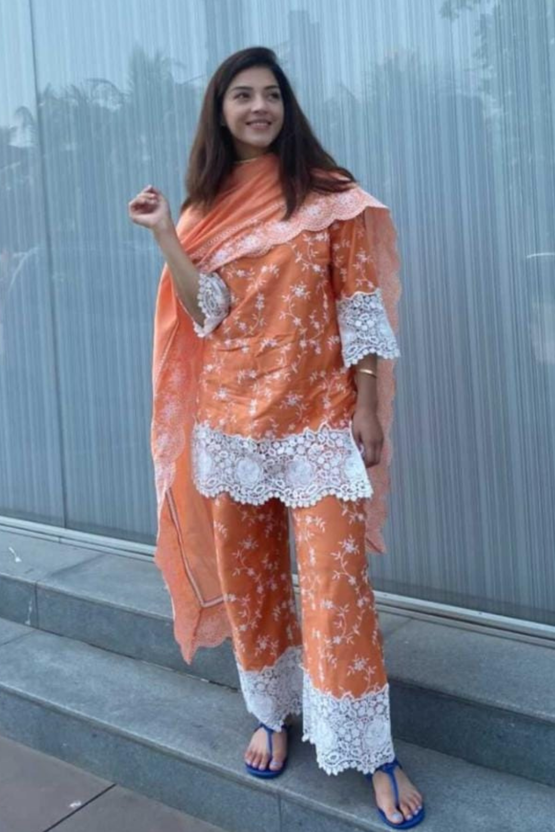 Pima Satin Yuki Kurta With Yuki Pyajama